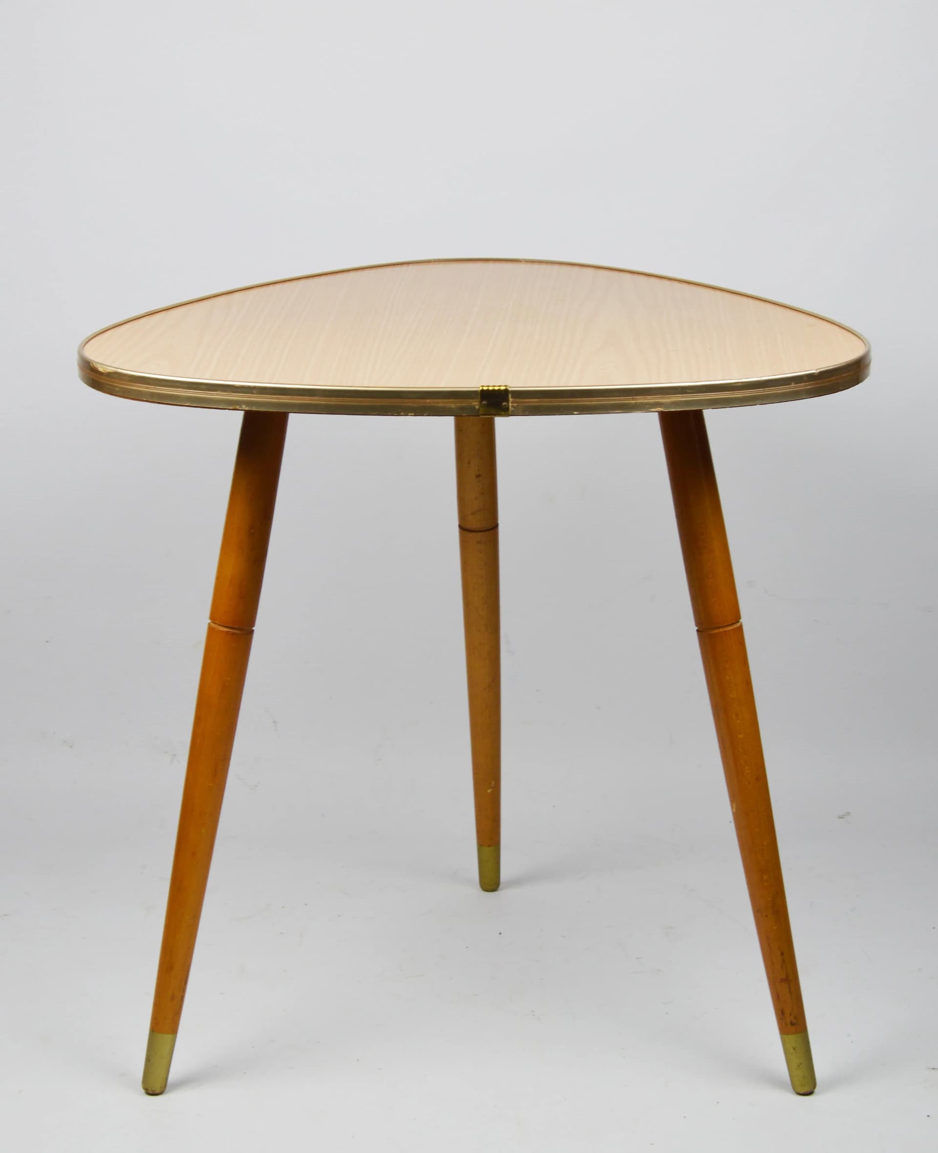 Stolik pomocniczy, beżowy, drewno, Polska, lata 70. - 84016