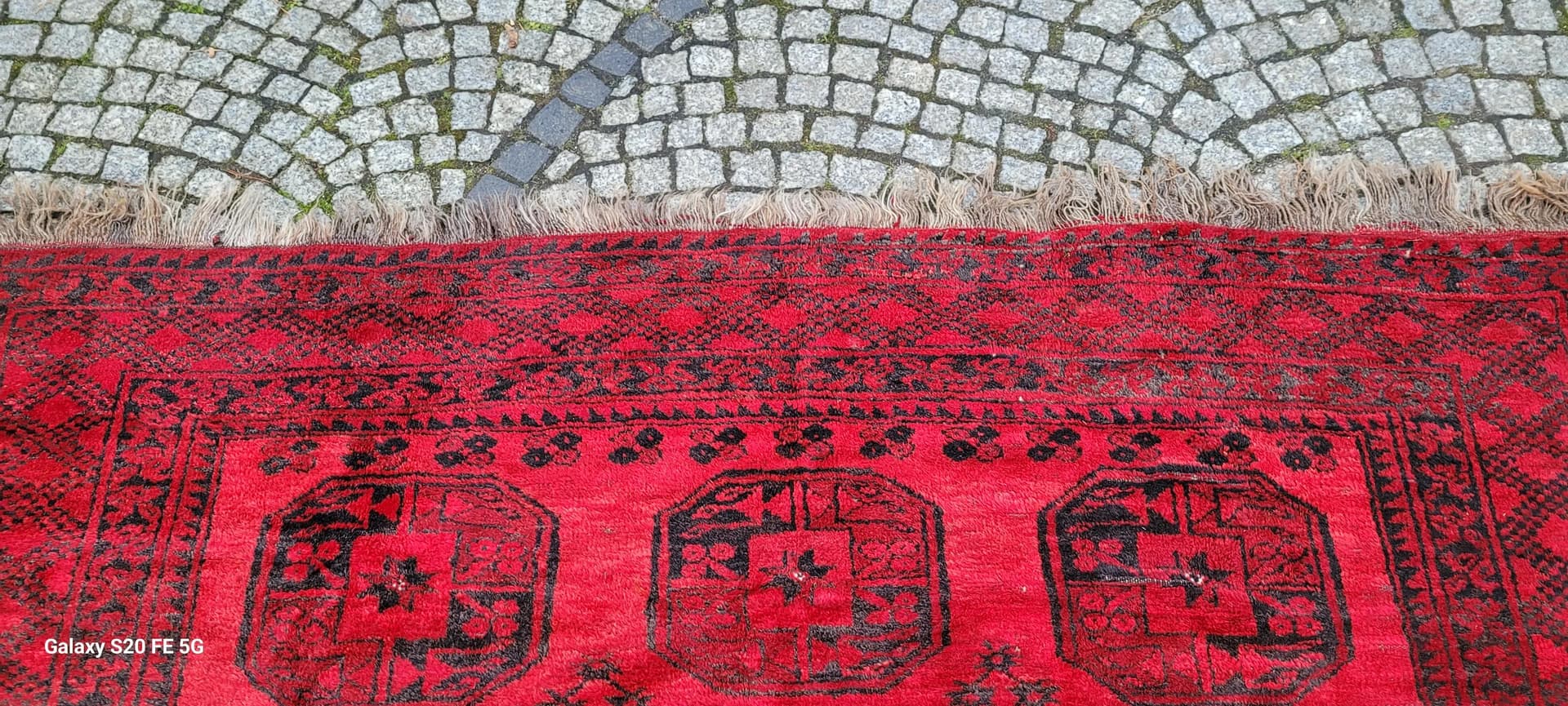 Dywan afgański orientalny 225x325cm, czerwony, wełna, Afganistan, początek XX w. - 87361