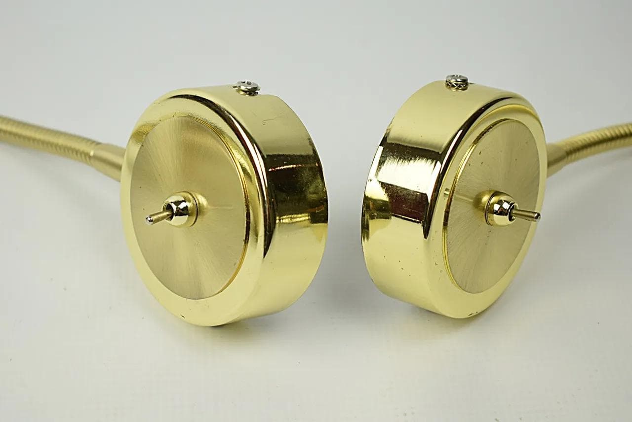 Para kinkietów, złoty, mosiądz, Polska, lata 90. - 83977