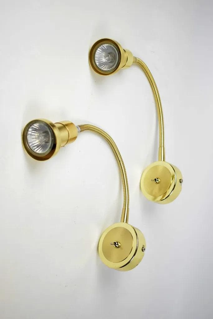 Para kinkietów, złoty, mosiądz, Polska, lata 90. - 83983