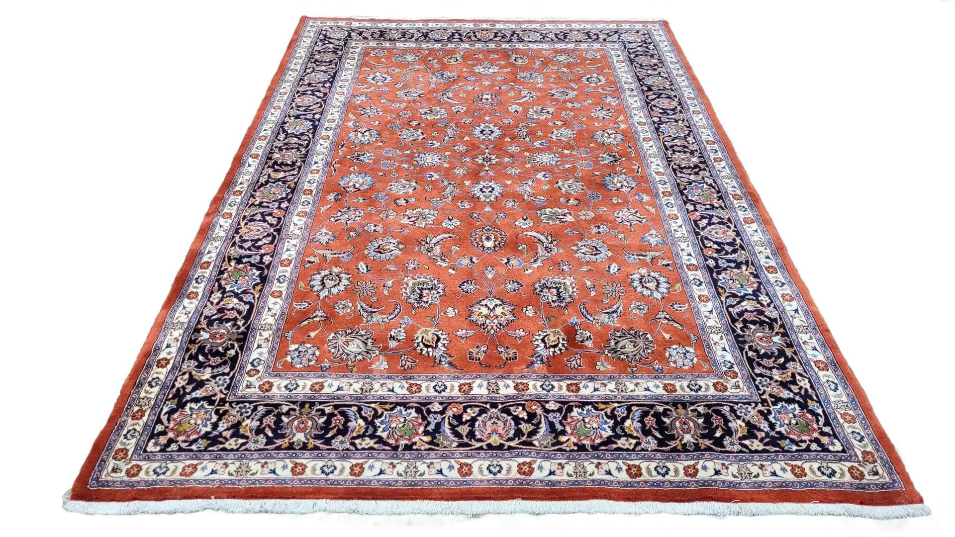 Rug Meshed, red wool, Iran, 1980s.