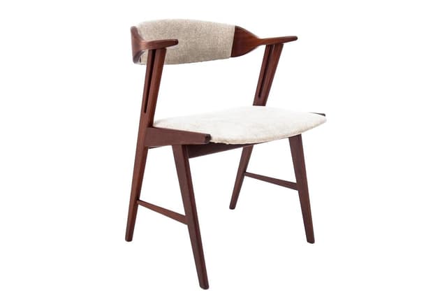Brązowe krzesło w stylu mid-century modern, Dania, lata 60. - WYMIARY