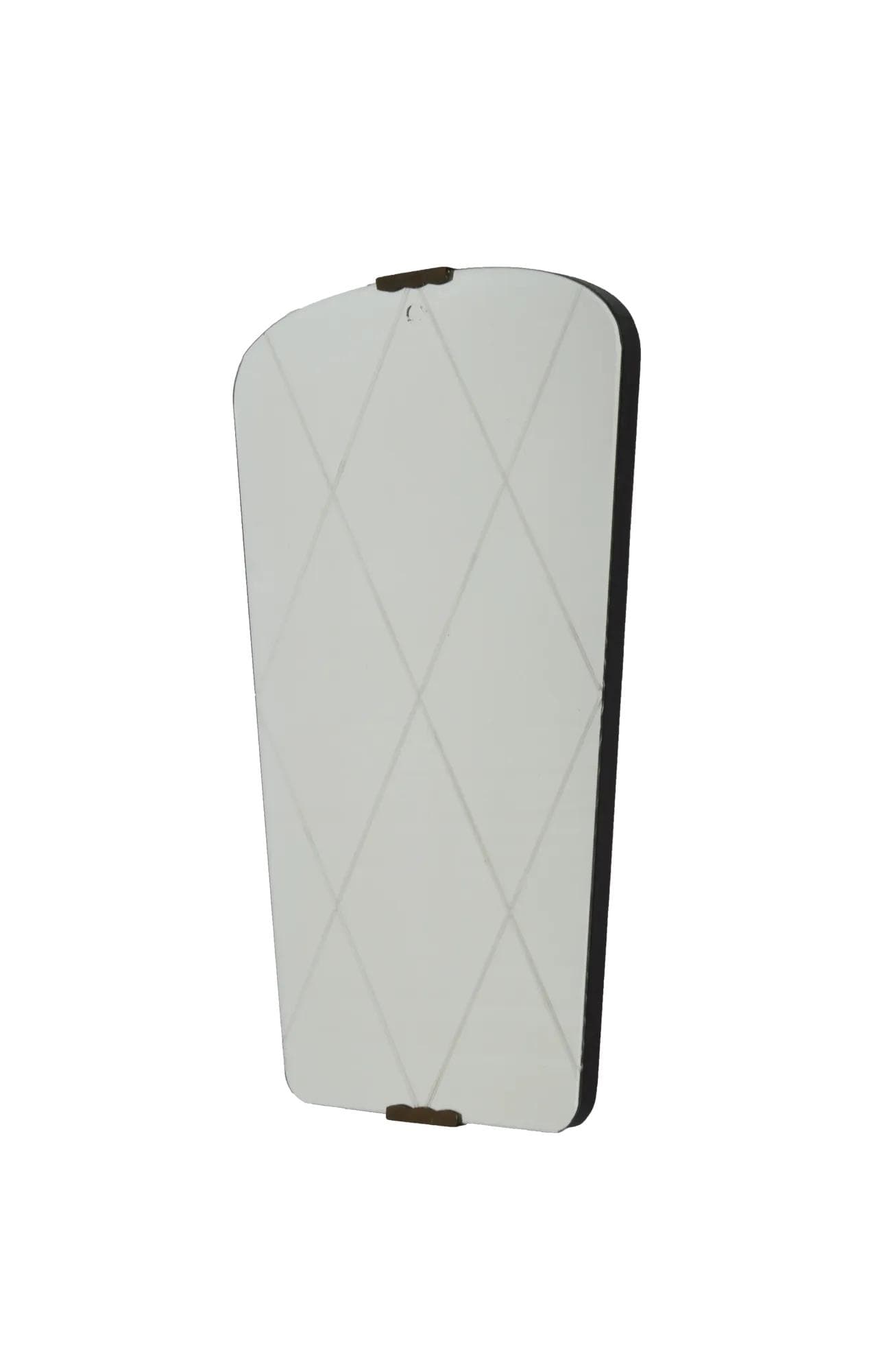 Wall Mirror Rockabilly, transparent glass, Poland, 1960s