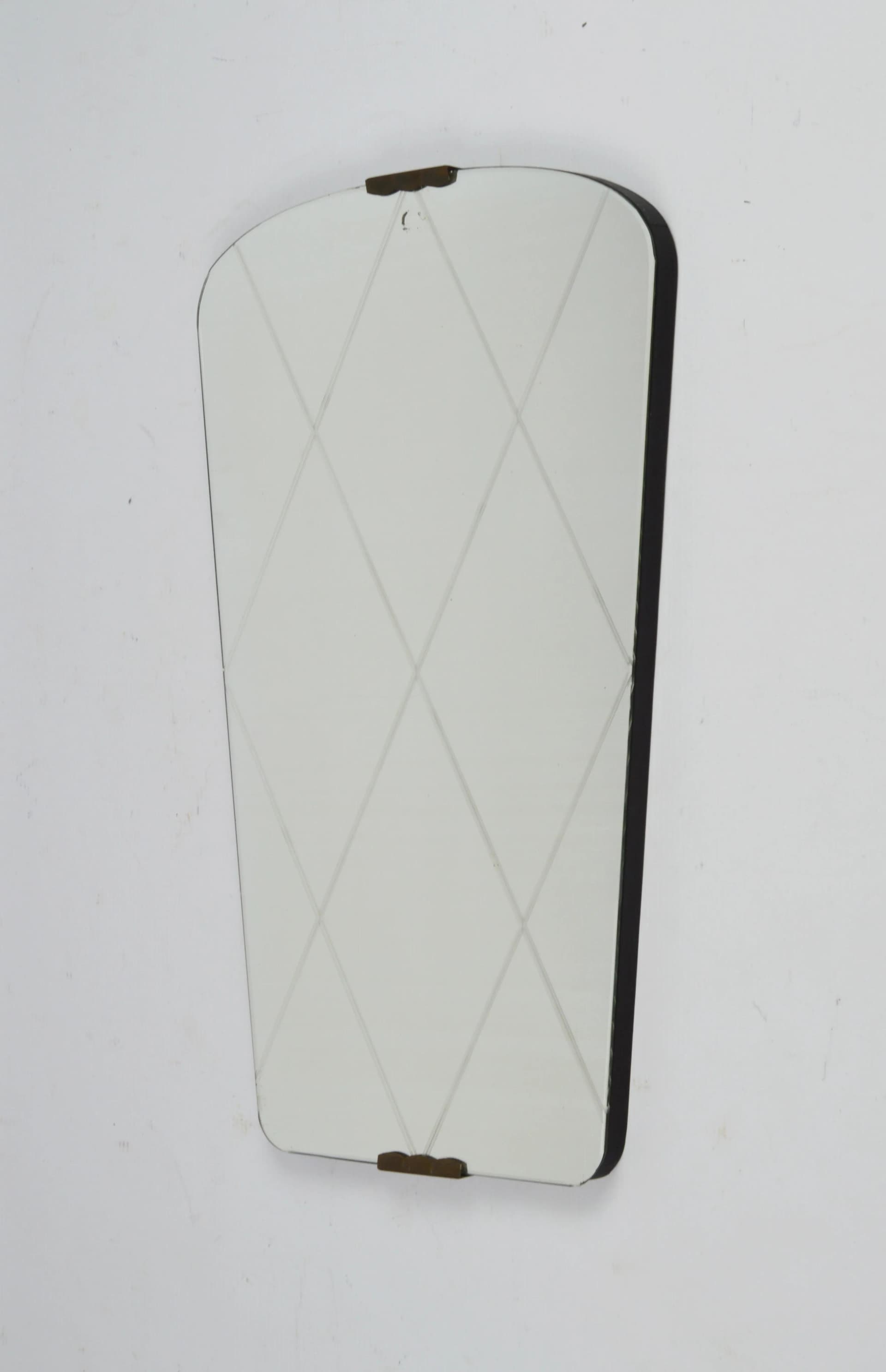 Wall Mirror Rockabilly, transparent glass, Poland, 1960s - 83905