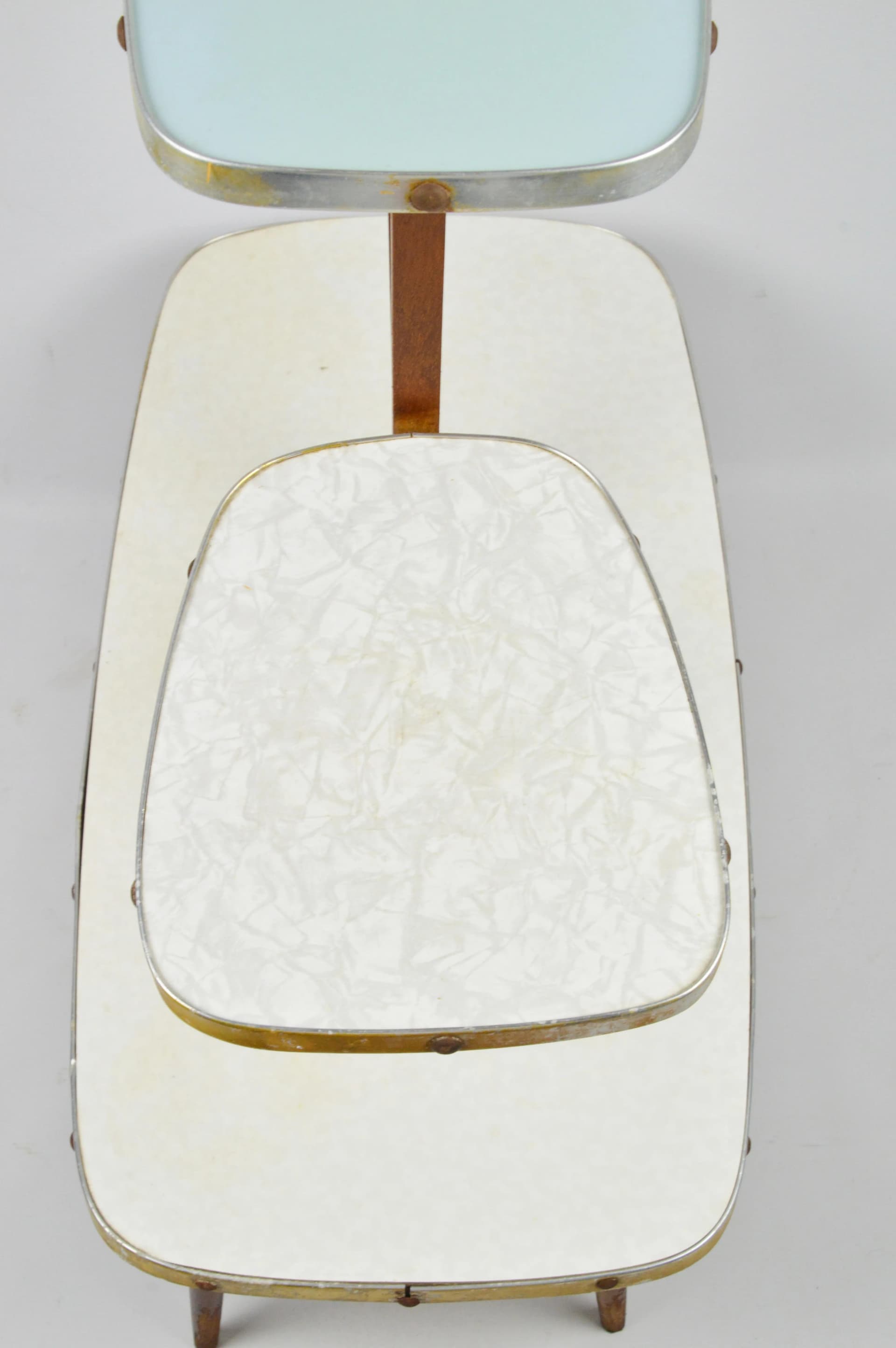 Plant Stand Rockabilly, multicolor wood, metal, Poland, 1960s. - 83872