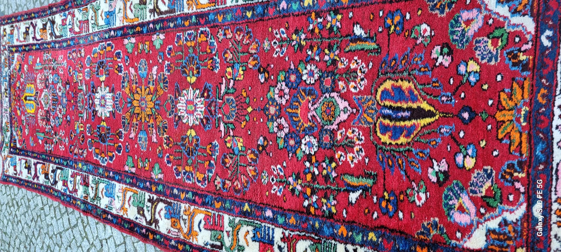 Dywan Lilian, 310x109 cm, czerwony, wełna, Iran, lata 20. - 87281