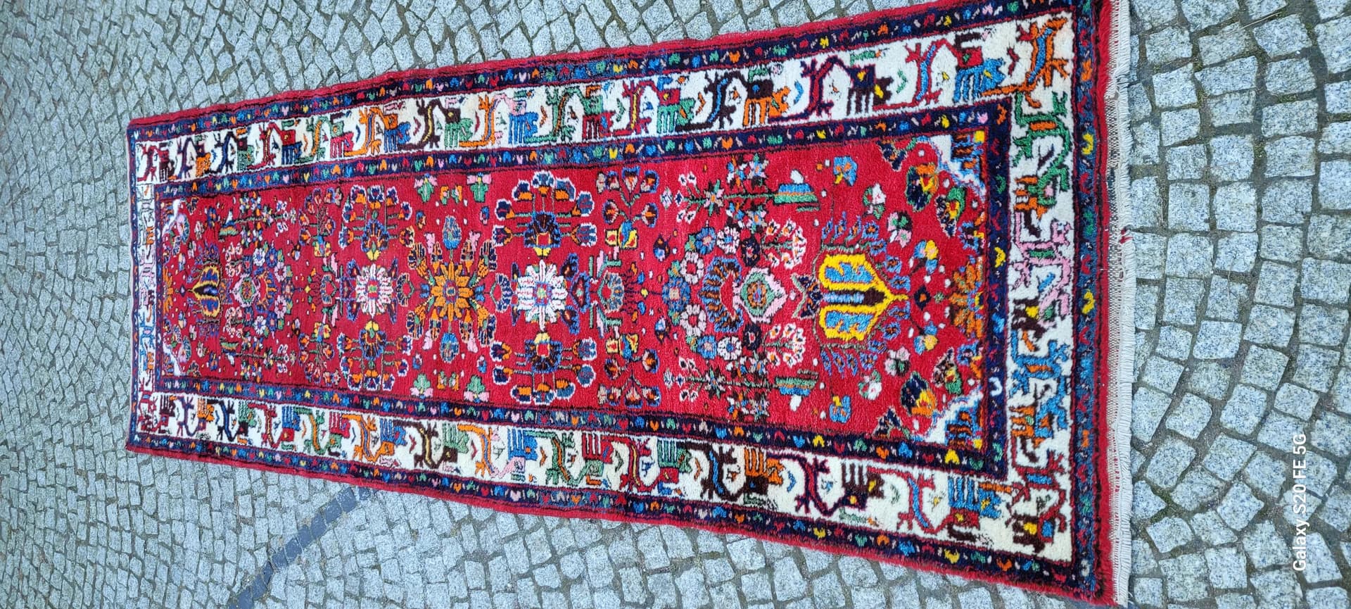 Dywan Lilian, 310x109 cm, czerwony, wełna, Iran, lata 20. - 87278