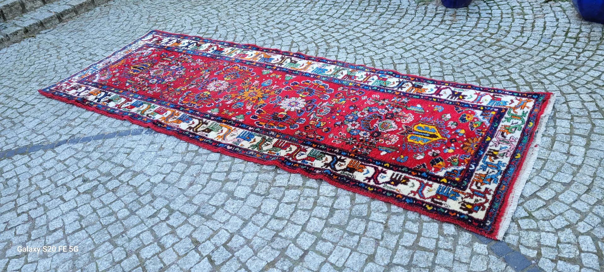 Dywan Lilian, 310x109 cm, czerwony, wełna, Iran, lata 20. - 87276