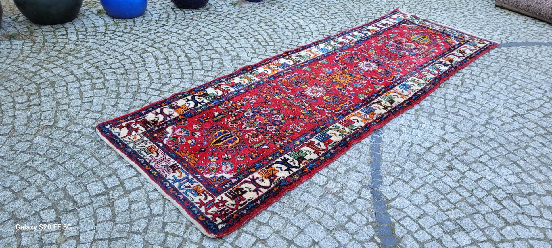 Dywan Lilian, 310x109 cm, czerwony, wełna, Iran, lata 20. - 87277