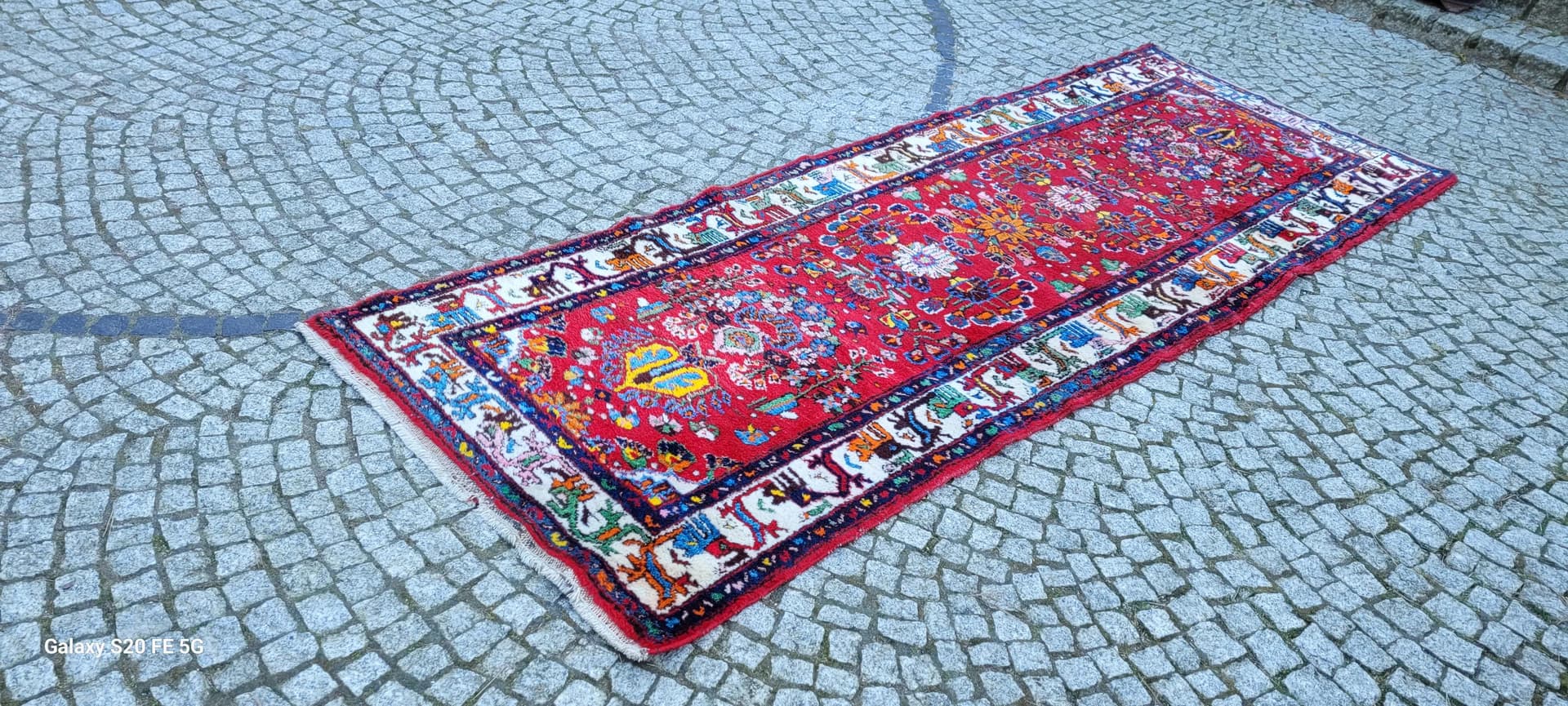 Dywan Lilian, 310x109 cm, czerwony, wełna, Iran, lata 20. - 87280