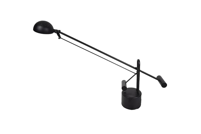 Lampa biurkowa, czarna, metal, Polska, lata 80.