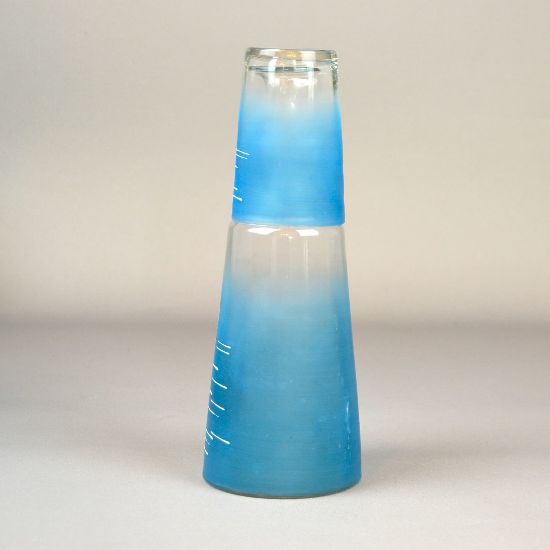 Zestaw karafka i szklanka, Art Nouveau, szkło transparentne, początek lat 20. - 664