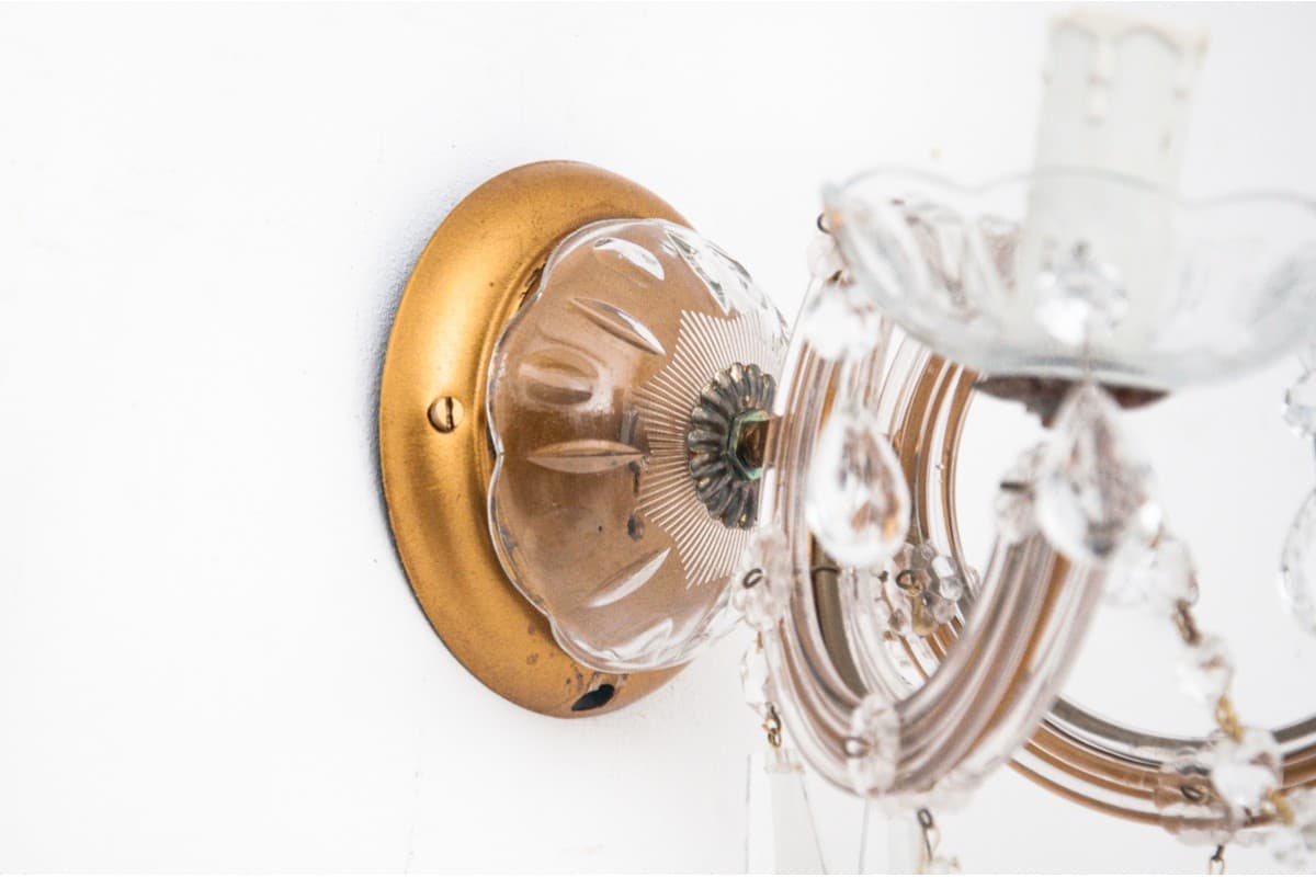 Golden Crystal Wall Sconces, France, 1960s - 57753