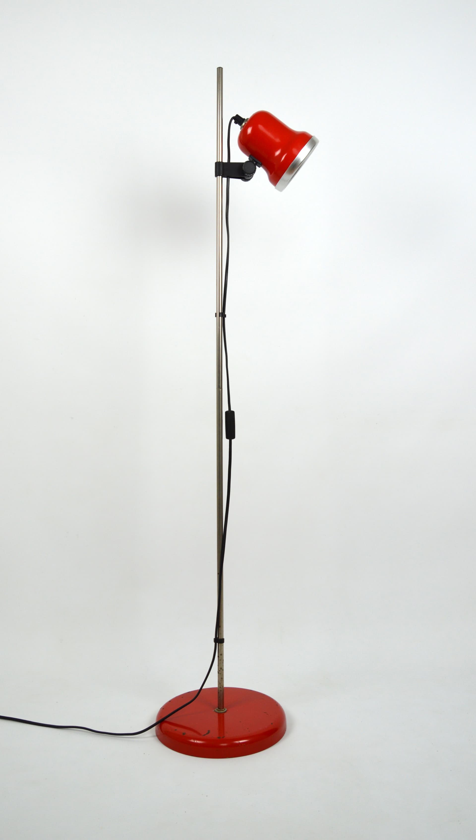 Lampa podłogowa Space Age, czerwony, metal, plastik, lata 70. - 83698