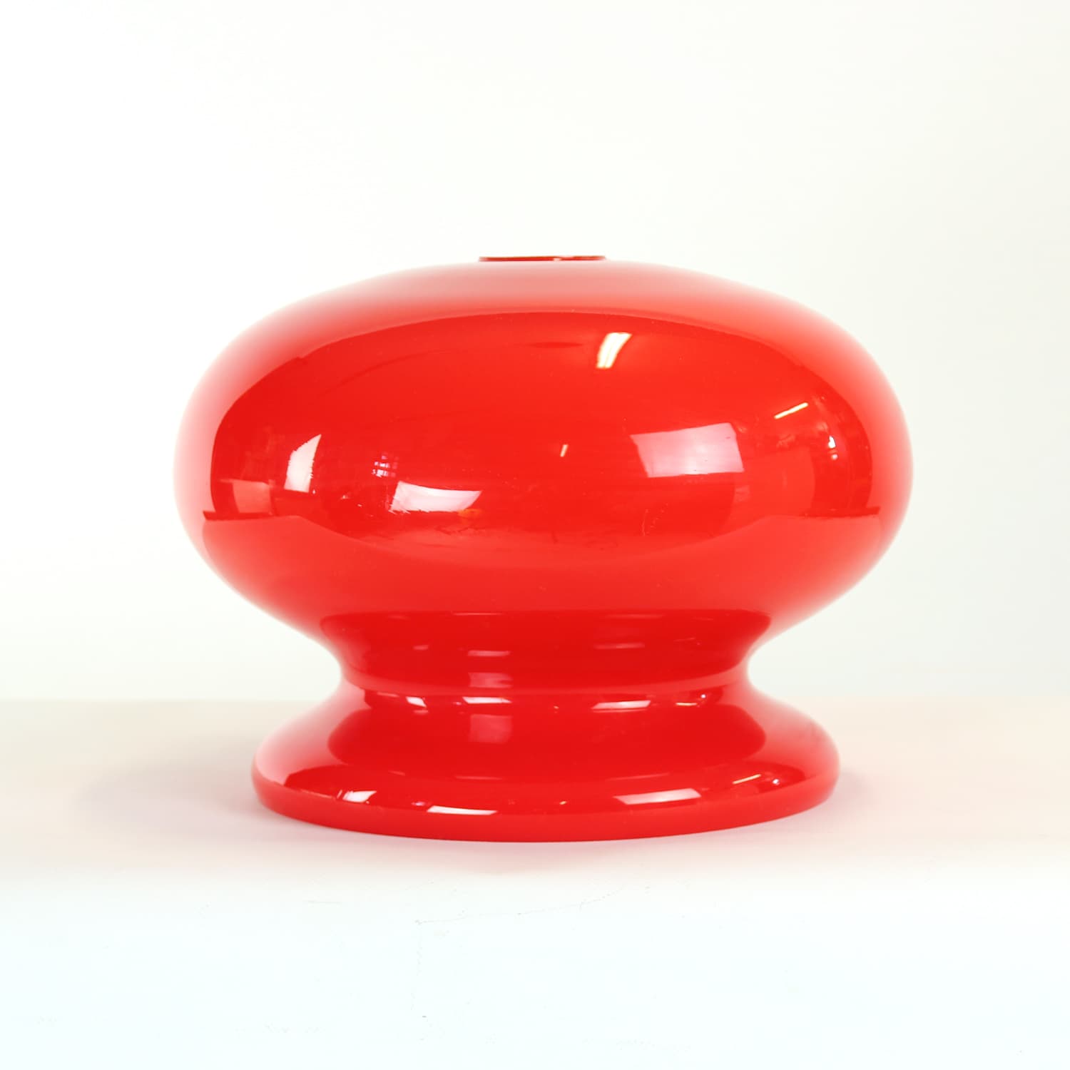 Ceiling light shade, red glass, OPP Jihlava, Czechoslovakia, 1960s - 89389