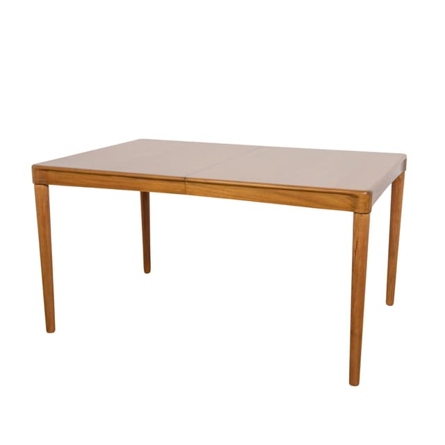 Prostokątny rozkładany stół, proj. H. W. Klein, Bramin, Dania, lata 70. - WYMIARY