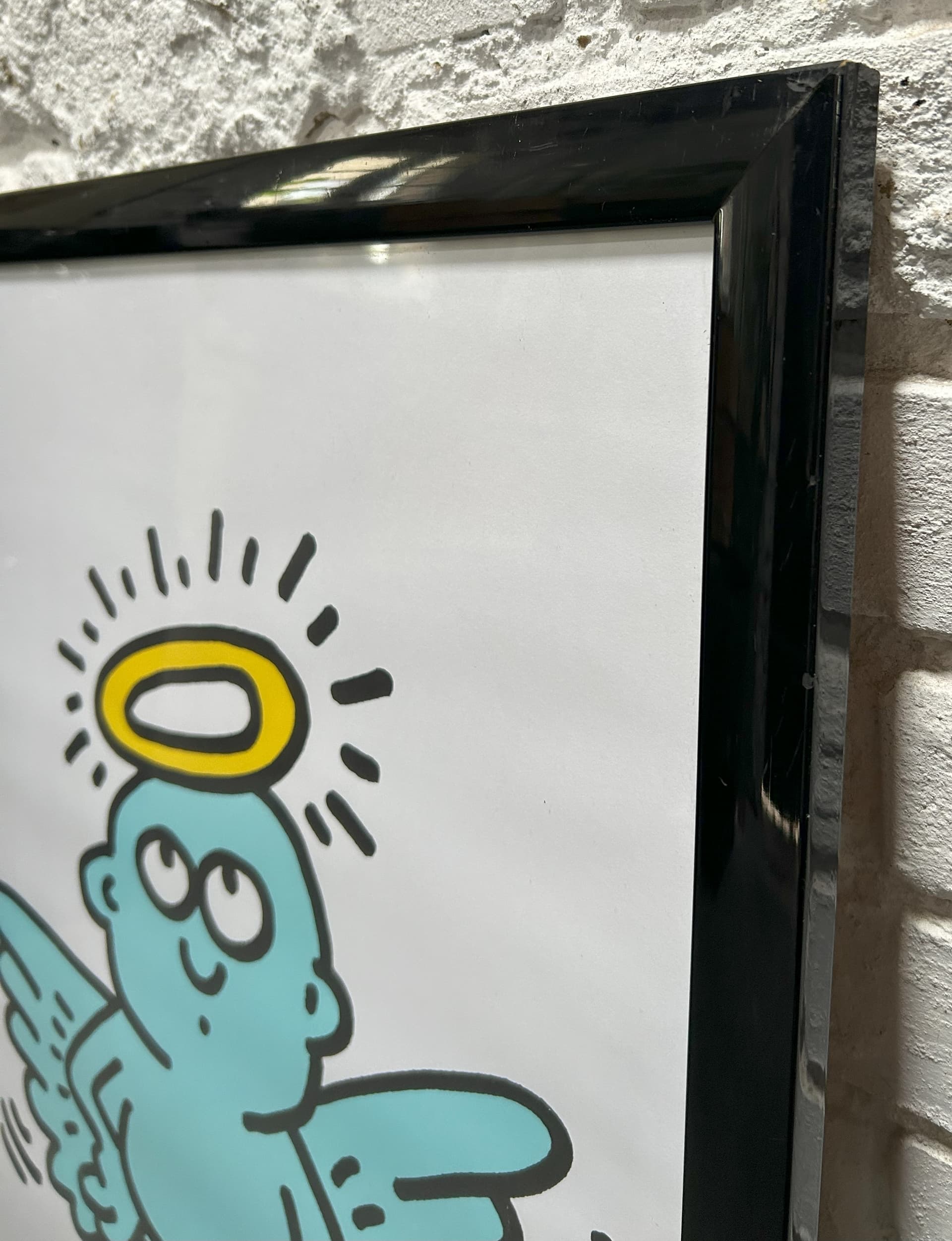 Poster Lil' Angel 75x55 cm, turquoise, paper, by K. Haring, 1980s - 89707