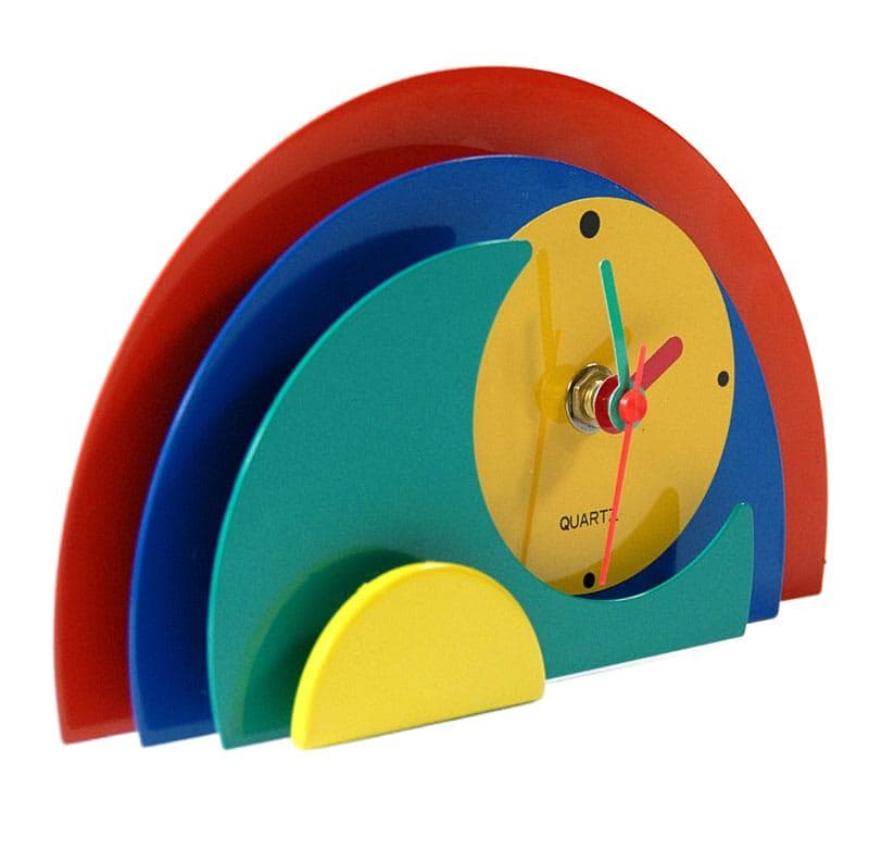Multicolor Table Clock, Memphis Style, Taiwan, 1980s - 6893