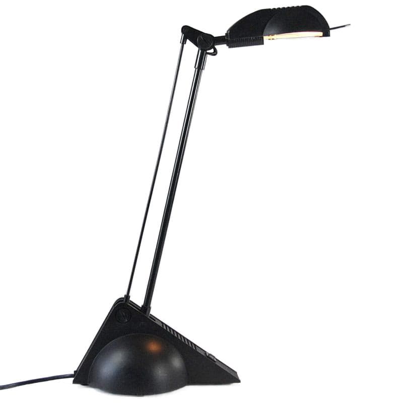 Czarna postmodernistyczna lampa biurkowa, Niemcy, lata 80. - 6883