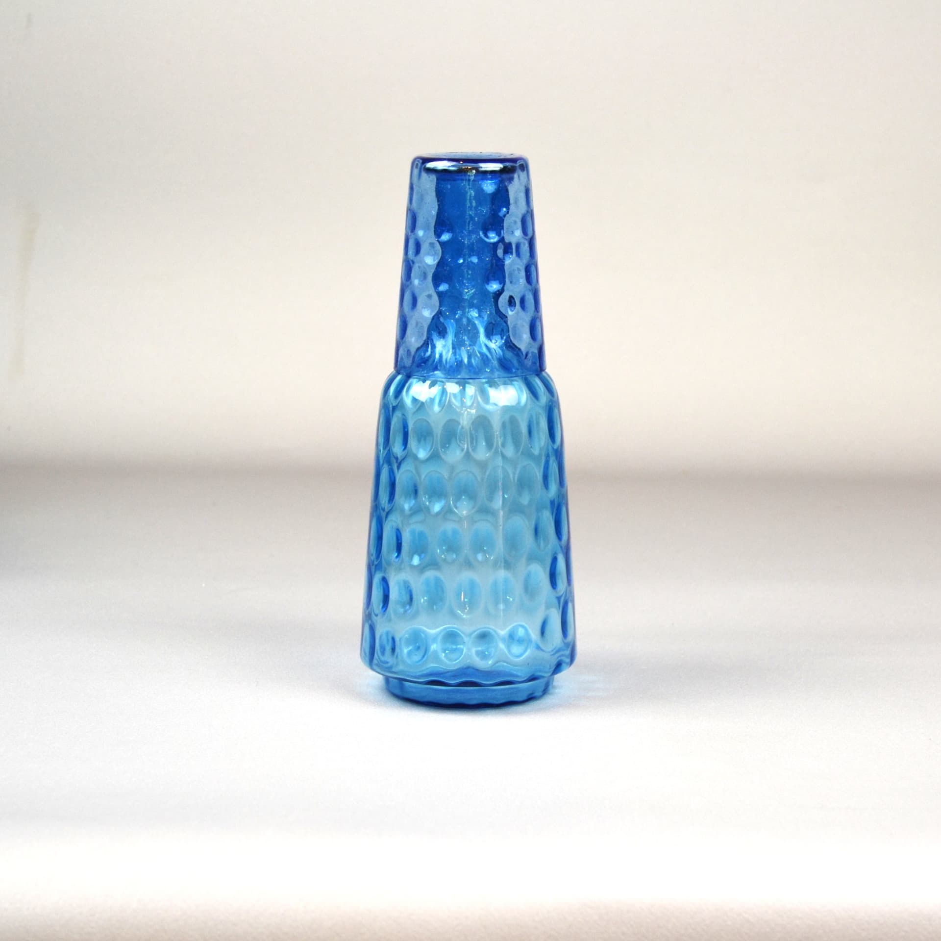 Karafka i szklanka, Secesja, szkło niebieskie, Czechy, lata 20. - 678