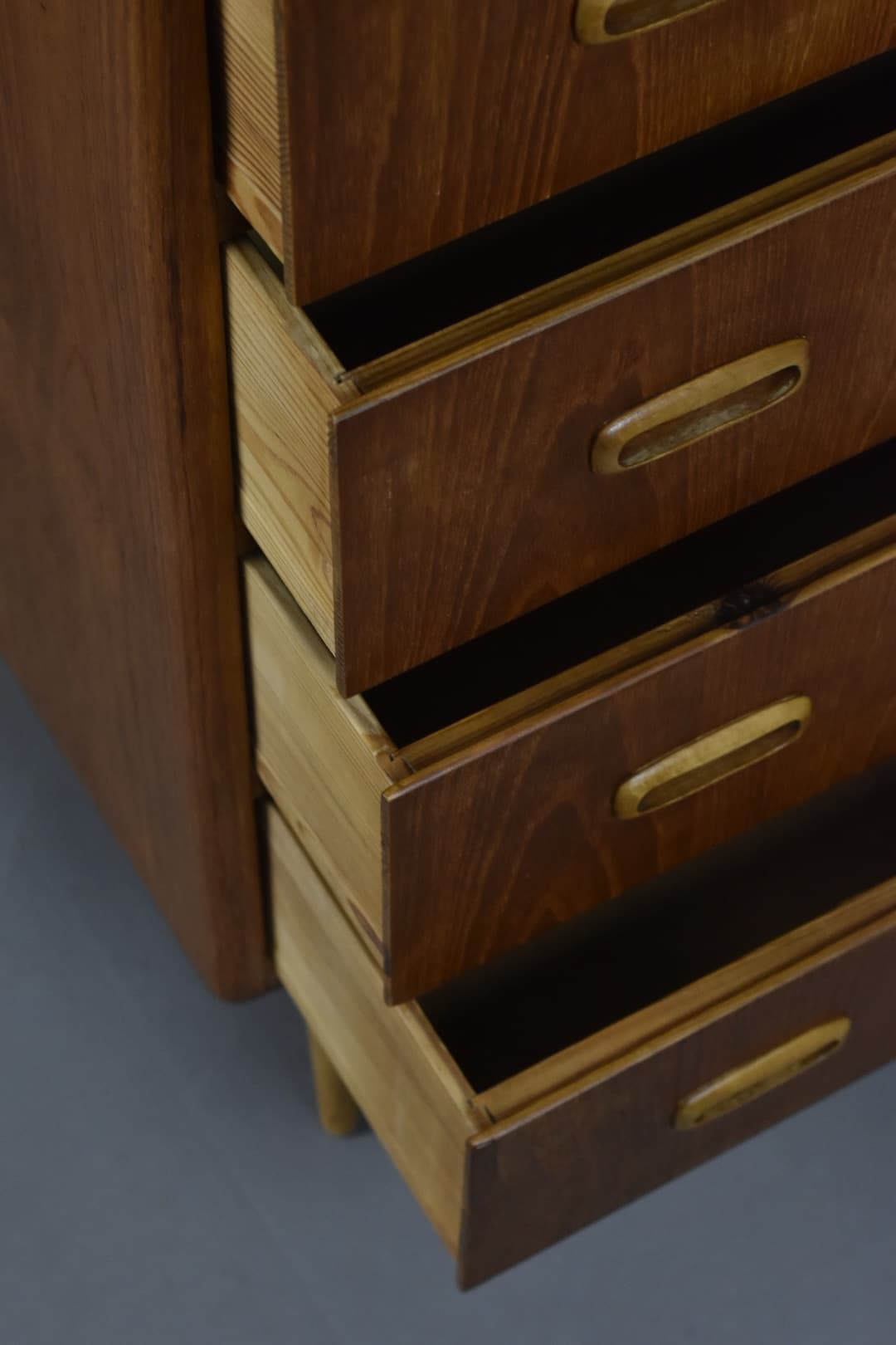 Komoda, teak, brąz jasny, Dania, lata 60. - 90655