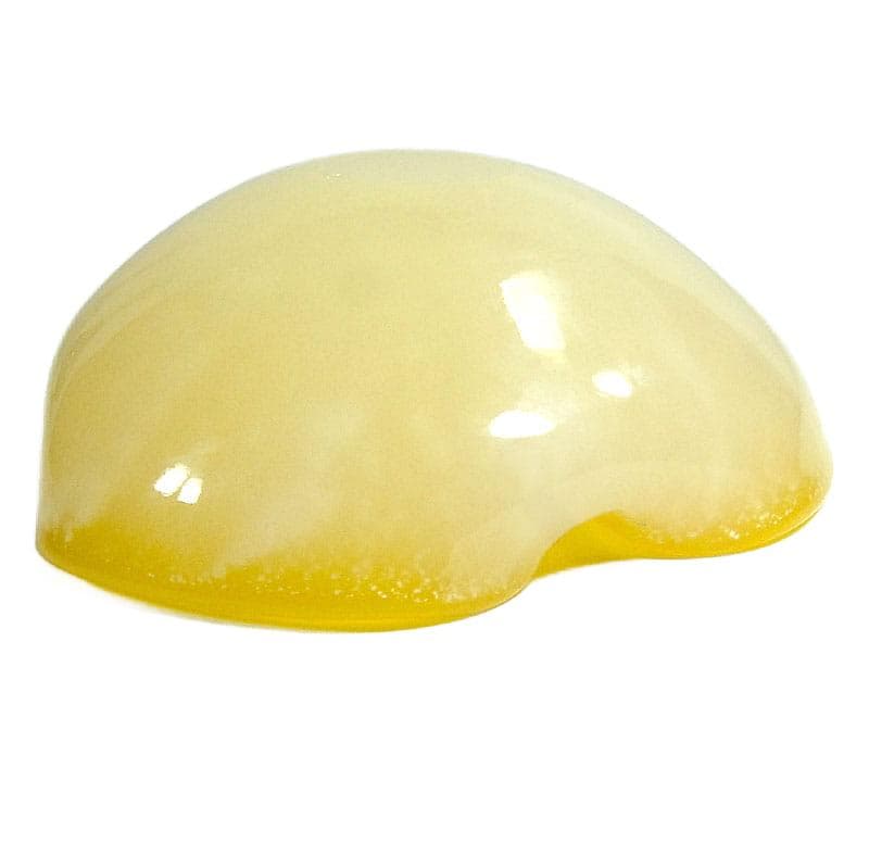 Cytrynowa szklana miseczka z drobinkami srebra, proj. A. Seguso, Włochy, lata 60. - 6997