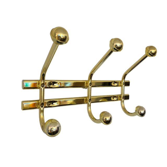 Wall-mounted rack, golden steel, Germany, 1970s. - DIMENSION