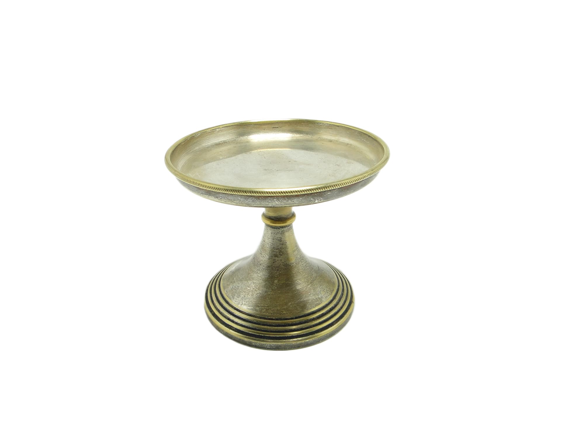 Cukiernica, Art Deco, mosiądz srebrzony, szkło, Polska, lata 30. - 91667