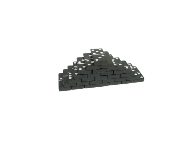 Domino set, minimalism, black plastic, Poland, 1970s. - DIMENSION