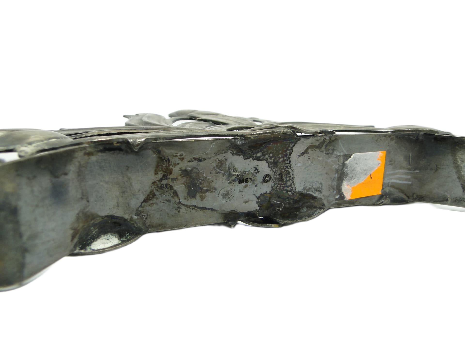 Serwetnik Tulipany, Art Nouveau, mosiądz srebrzony, Polska, lata 60. - 91739