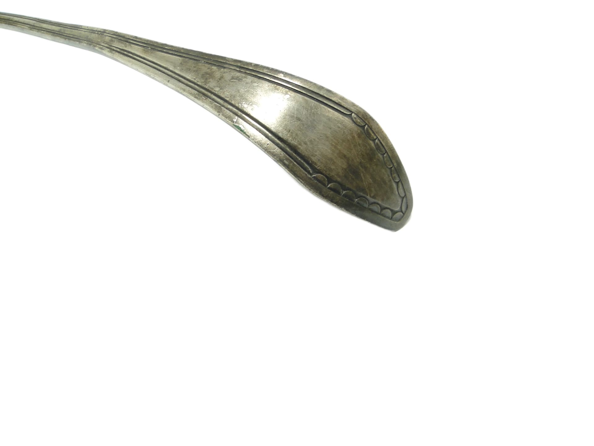 Chochla do zupy, funkcjonalizm skandynawski, mosiądz srebrzony, Dania, początek XX w. - 91765