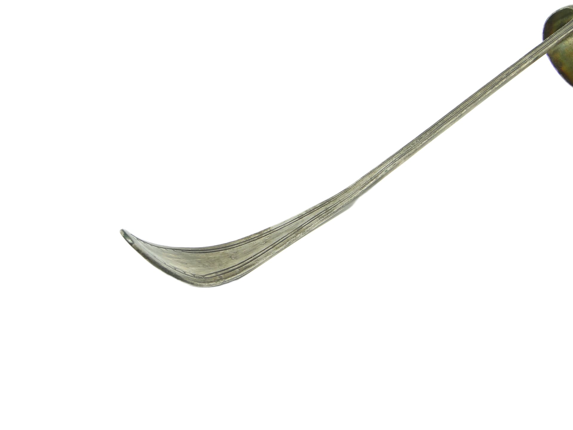 Chochla do zupy, funkcjonalizm skandynawski, mosiądz srebrzony, Dania, początek XX w. - 91770