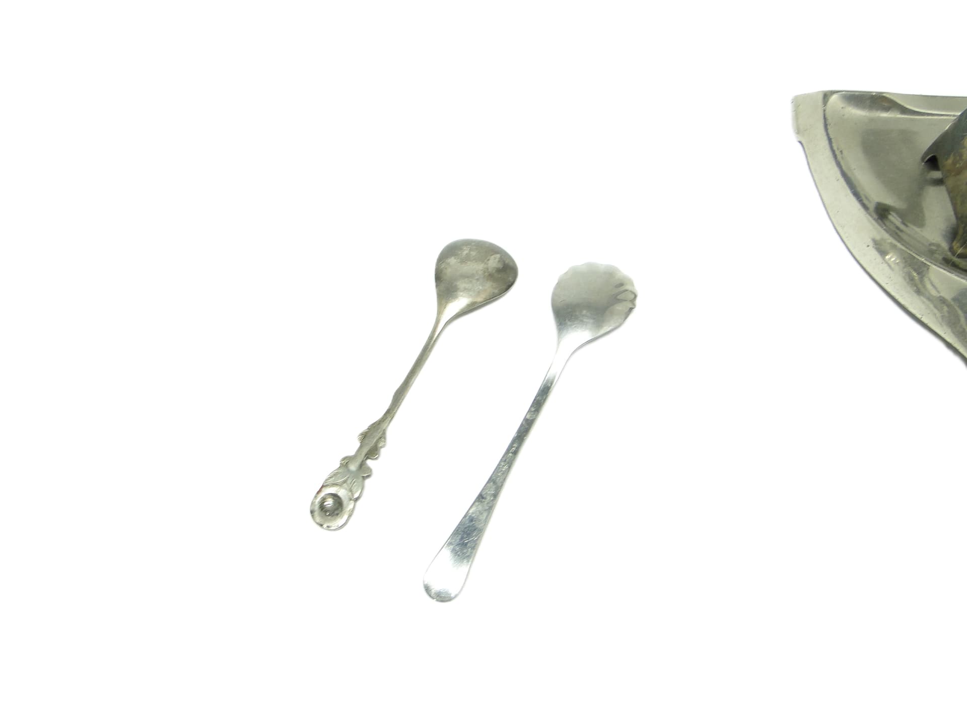 Para łyżek do herbaty, mosiądz srebrzony, Polska, lata 60. - 91838