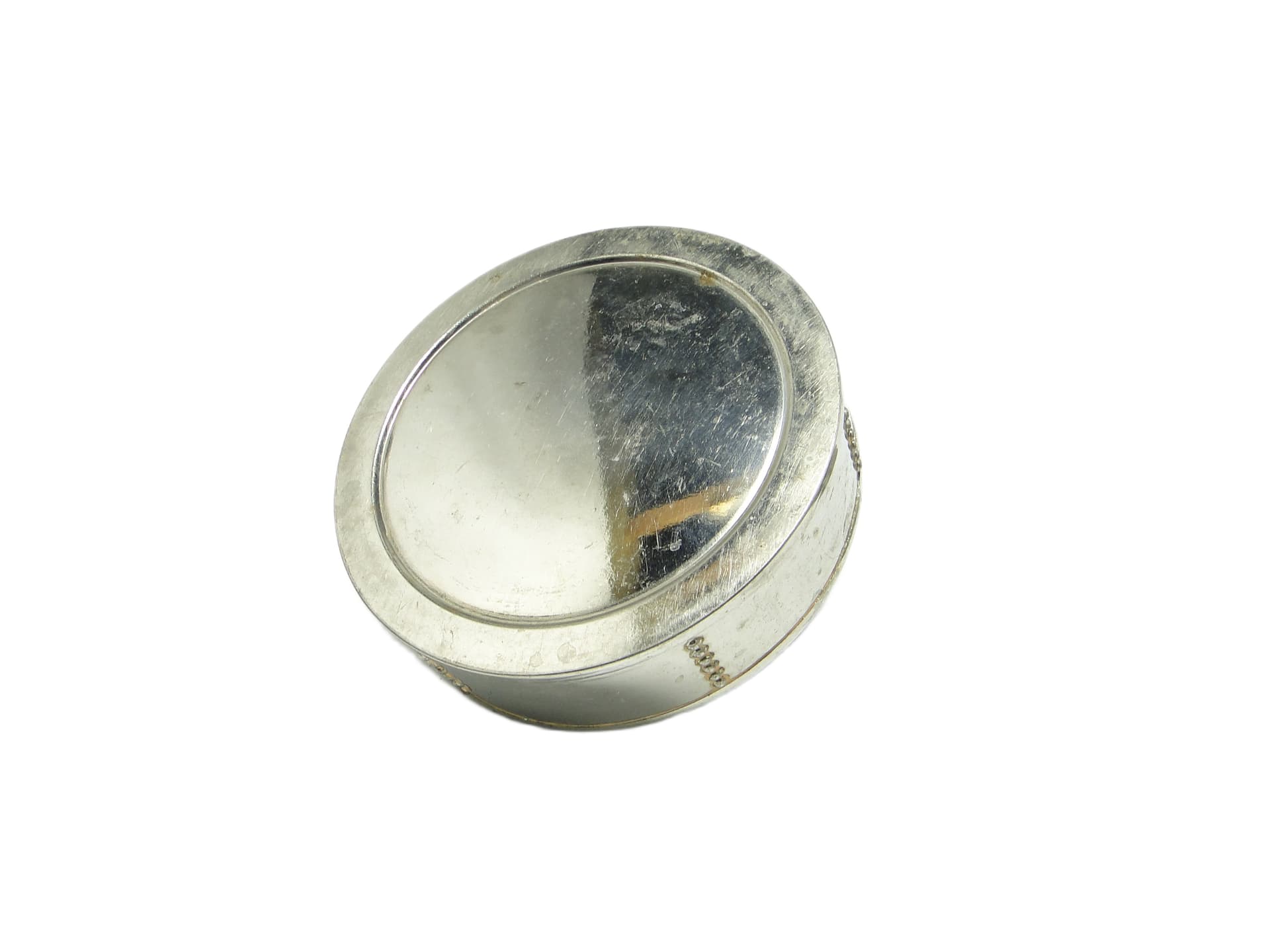 Stojak na zapałki z popielnicą, Art Nouveau, mosiądz srebrzony, Austria, początek XX w. - 91858