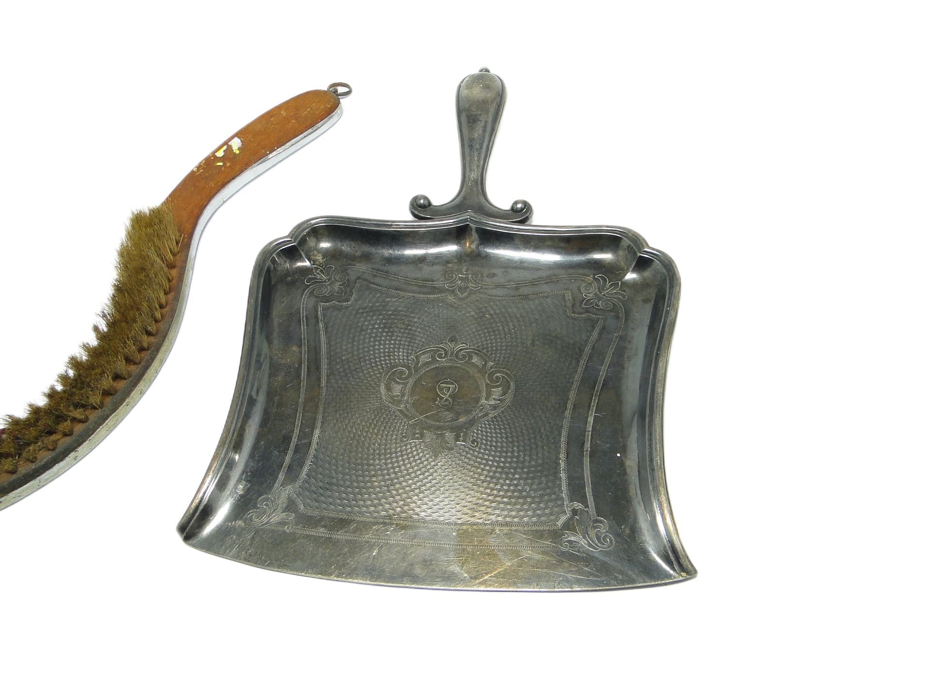 Art Nouveau crumb set, silver-plated brass, Poland, early 20th c. - 91892