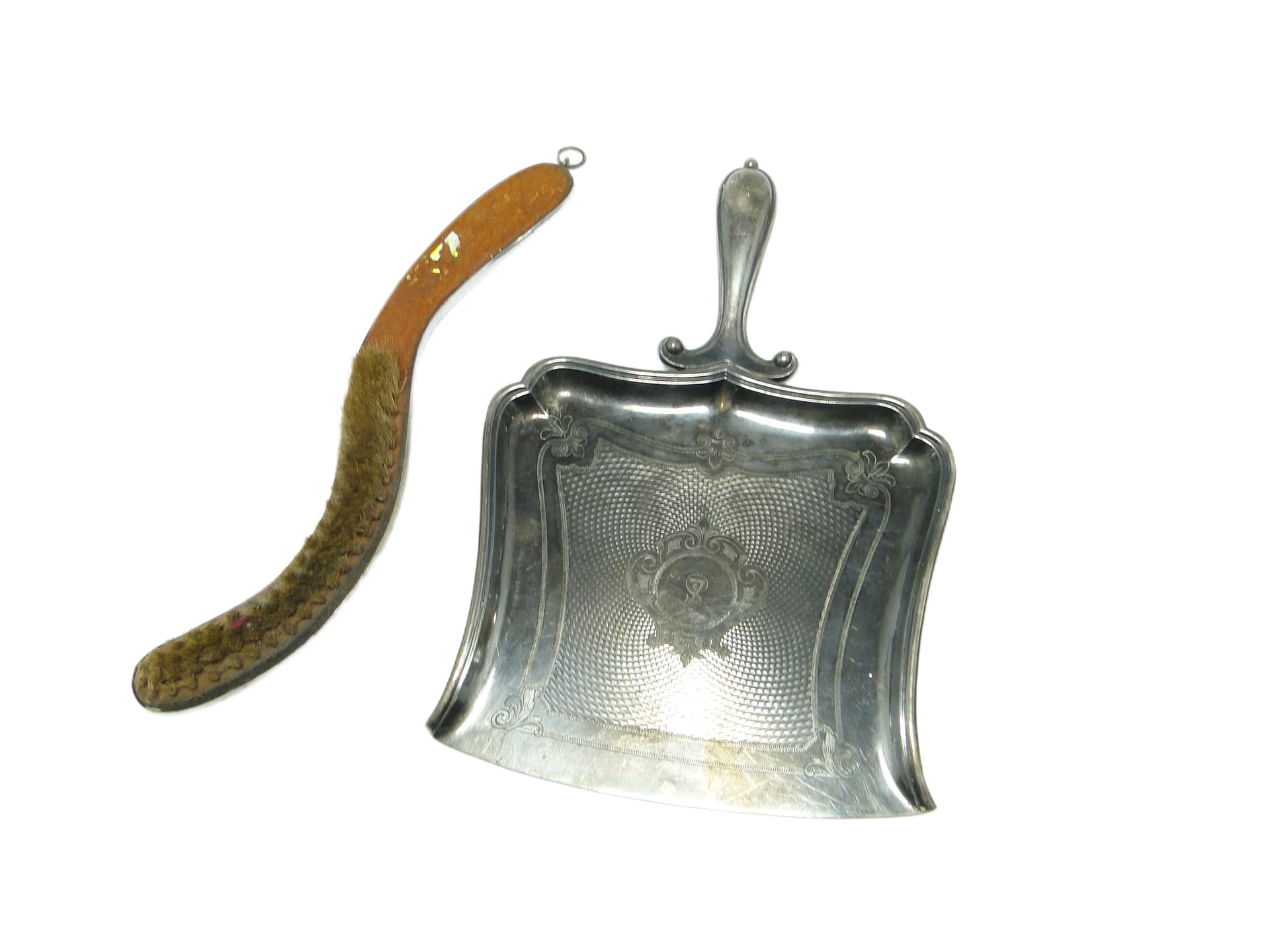 Art Nouveau crumb set, silver-plated brass, Poland, early 20th c. - 91893