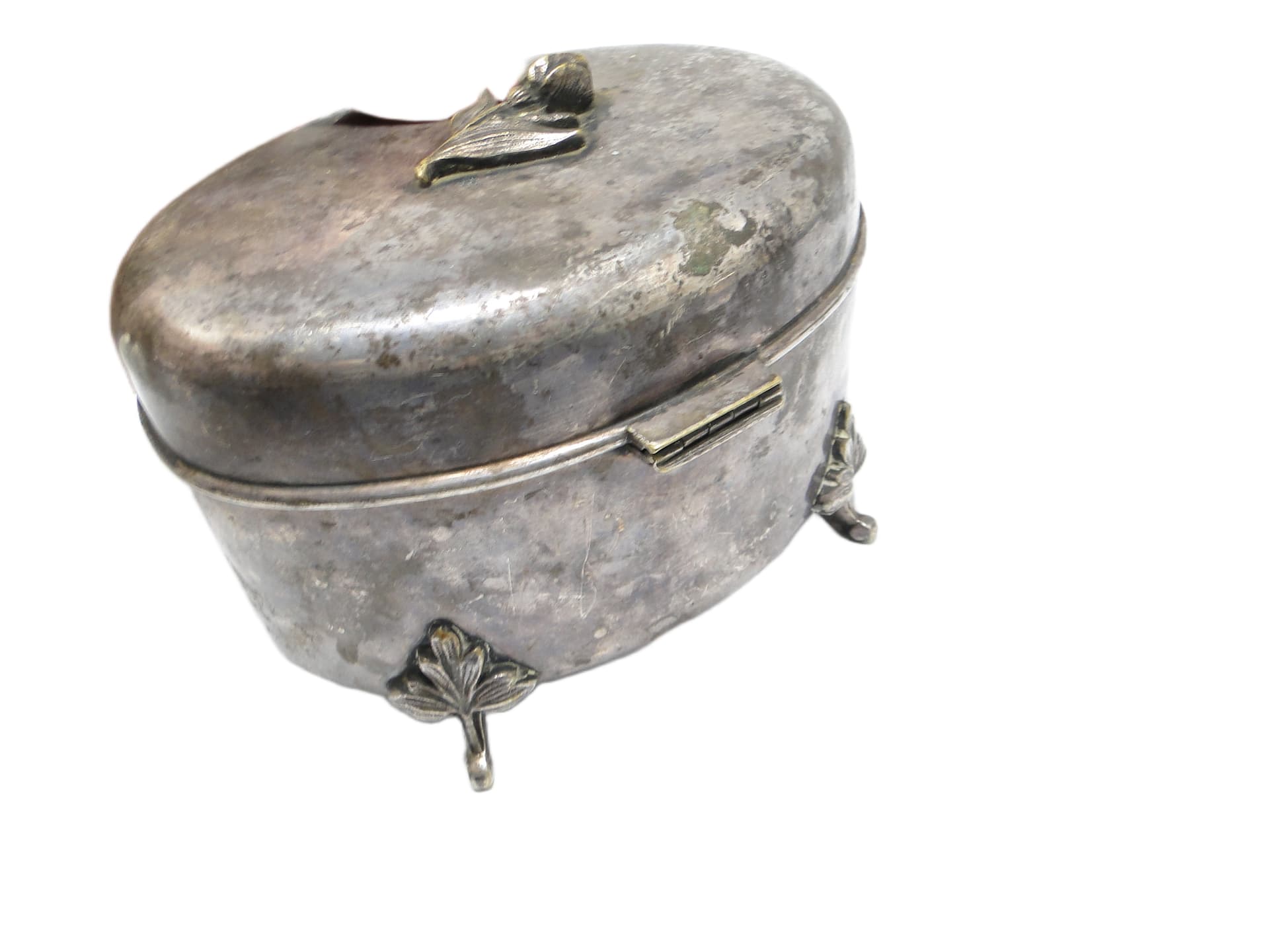 Art Deco sugar bowl, silver-plated brass, Fraget, Poland, 1920s. - 91979