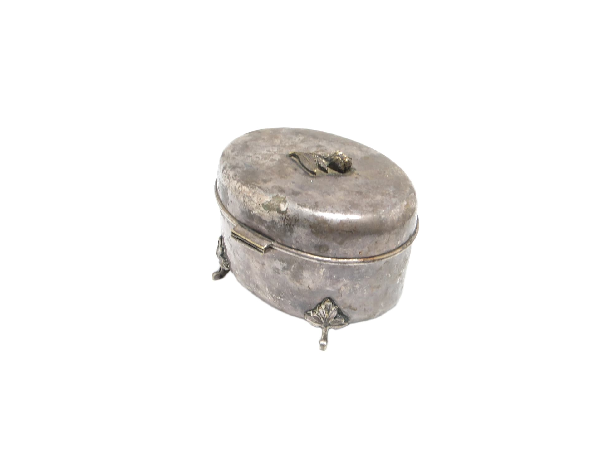 Art Deco sugar bowl, silver-plated brass, Fraget, Poland, 1920s. - 91972