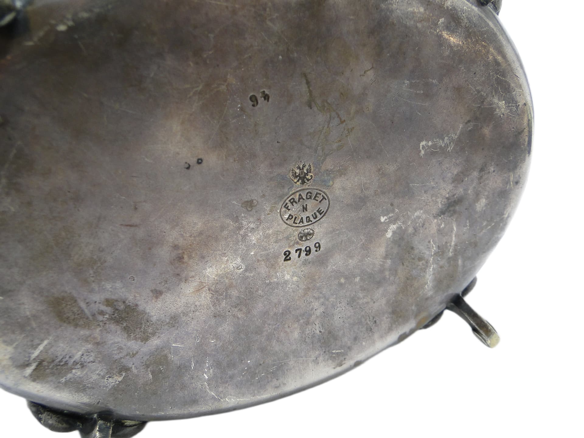 Art Deco sugar bowl, silver-plated brass, Fraget, Poland, 1920s. - 91981