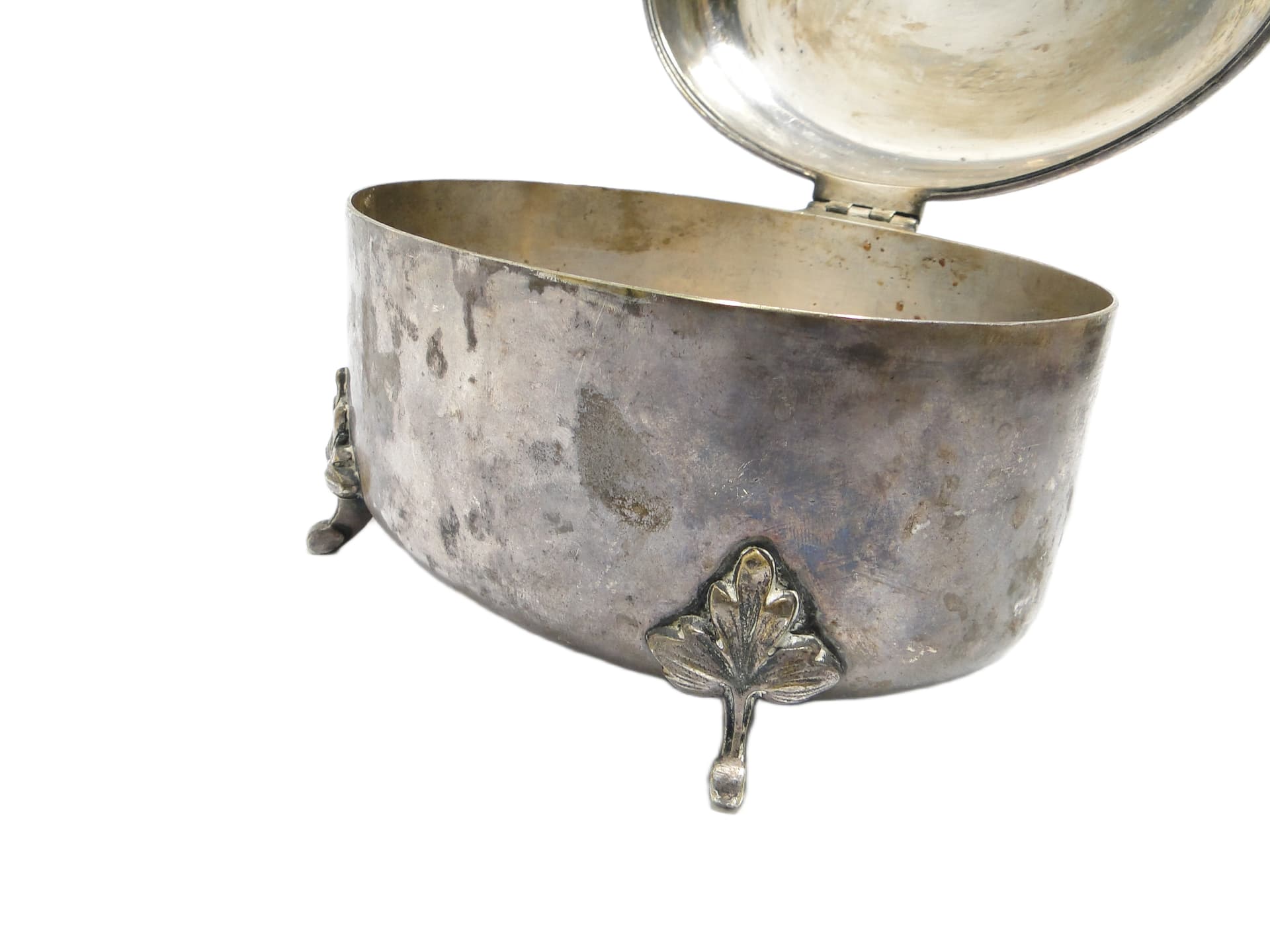 Art Deco sugar bowl, silver-plated brass, Fraget, Poland, 1920s. - 91976