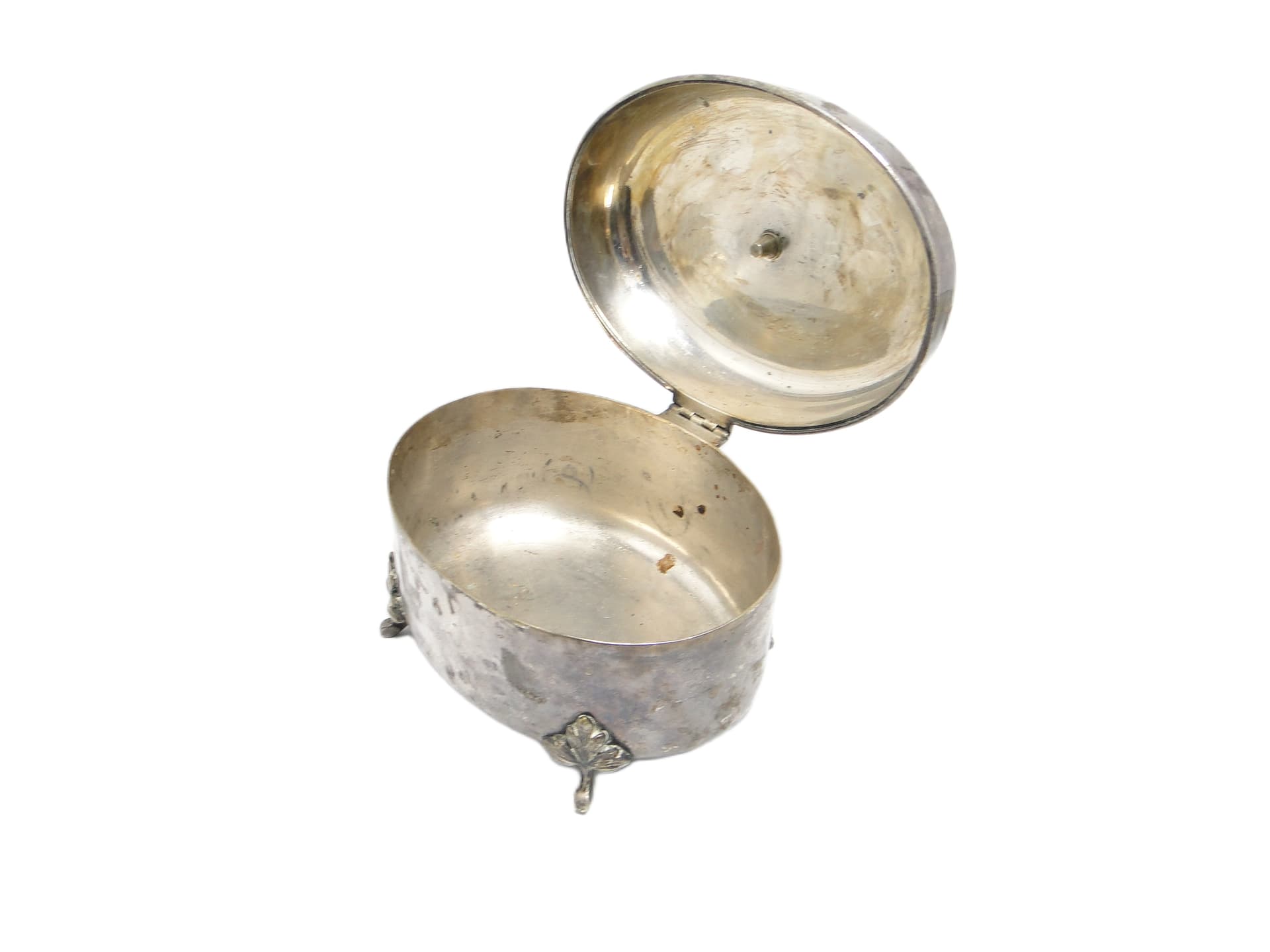 Art Deco sugar bowl, silver-plated brass, Fraget, Poland, 1920s. - 91975