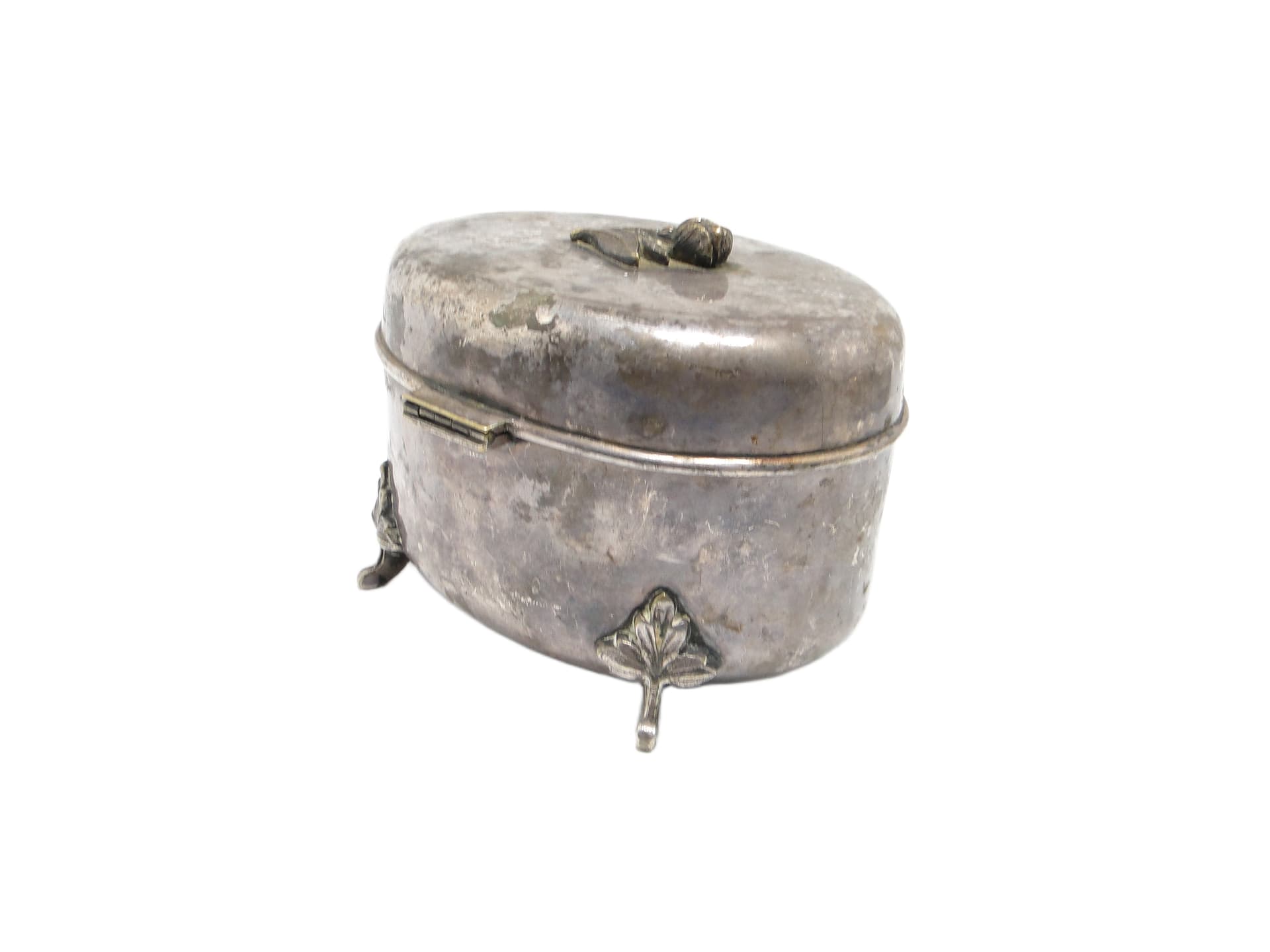 Art Deco sugar bowl, silver-plated brass, Fraget, Poland, 1920s. - 91971