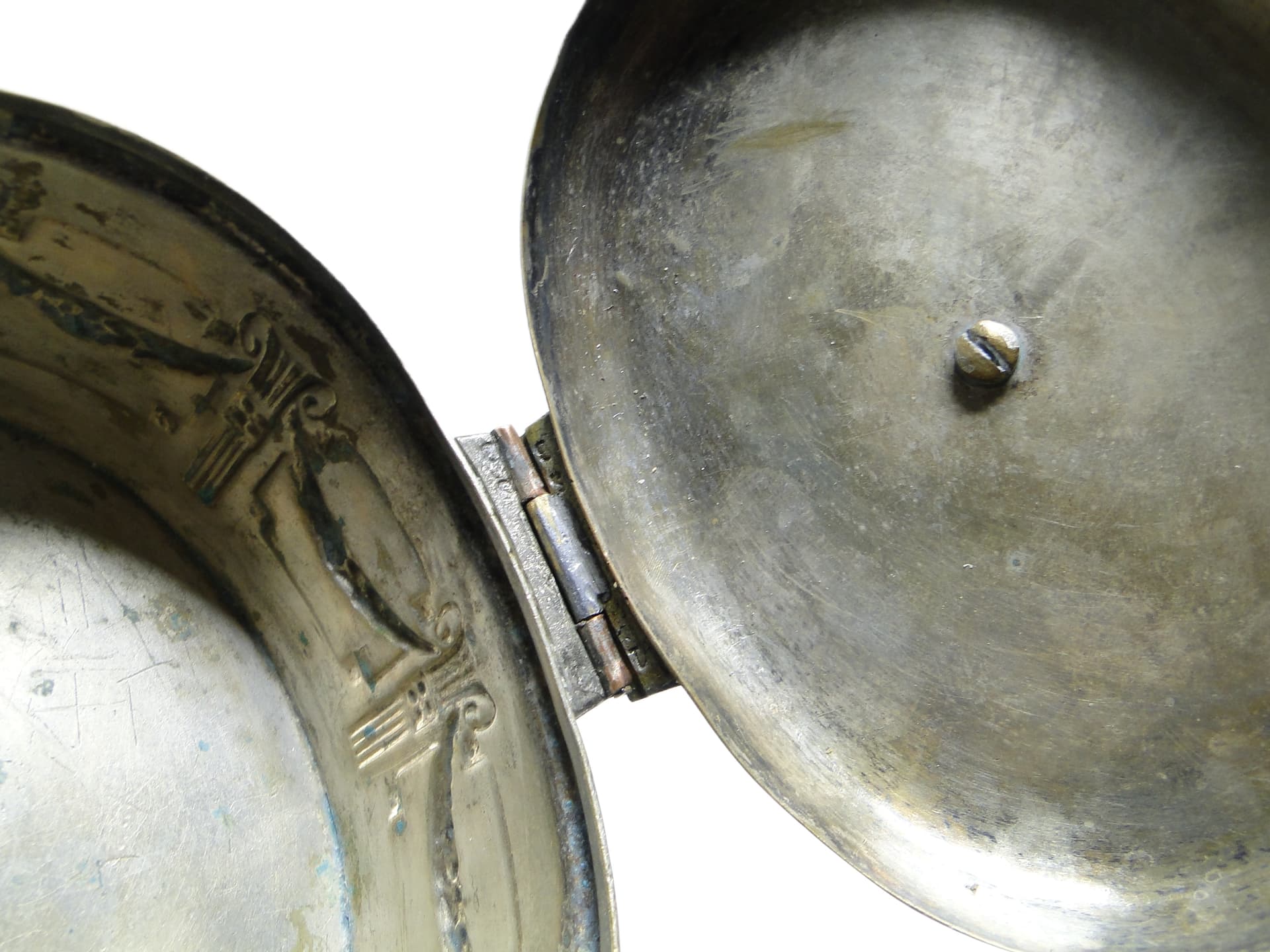 Cukiernica neoklasycystyczna, mosiądz srebrzony, Austria, XIX w. - 92022