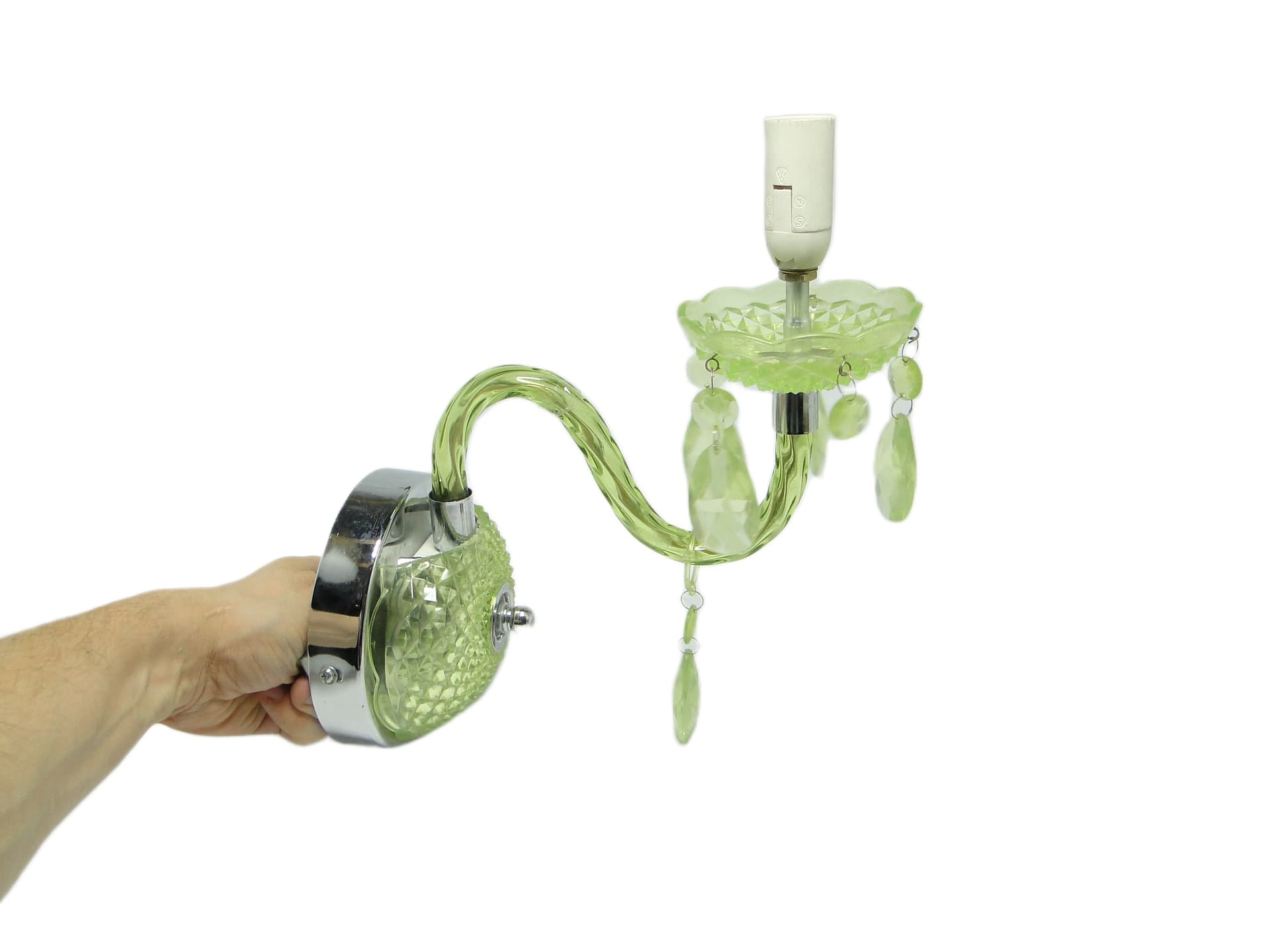 Kinkiet Postmodernizm, plastik turkusowy, Polska, lata 90. - 92179