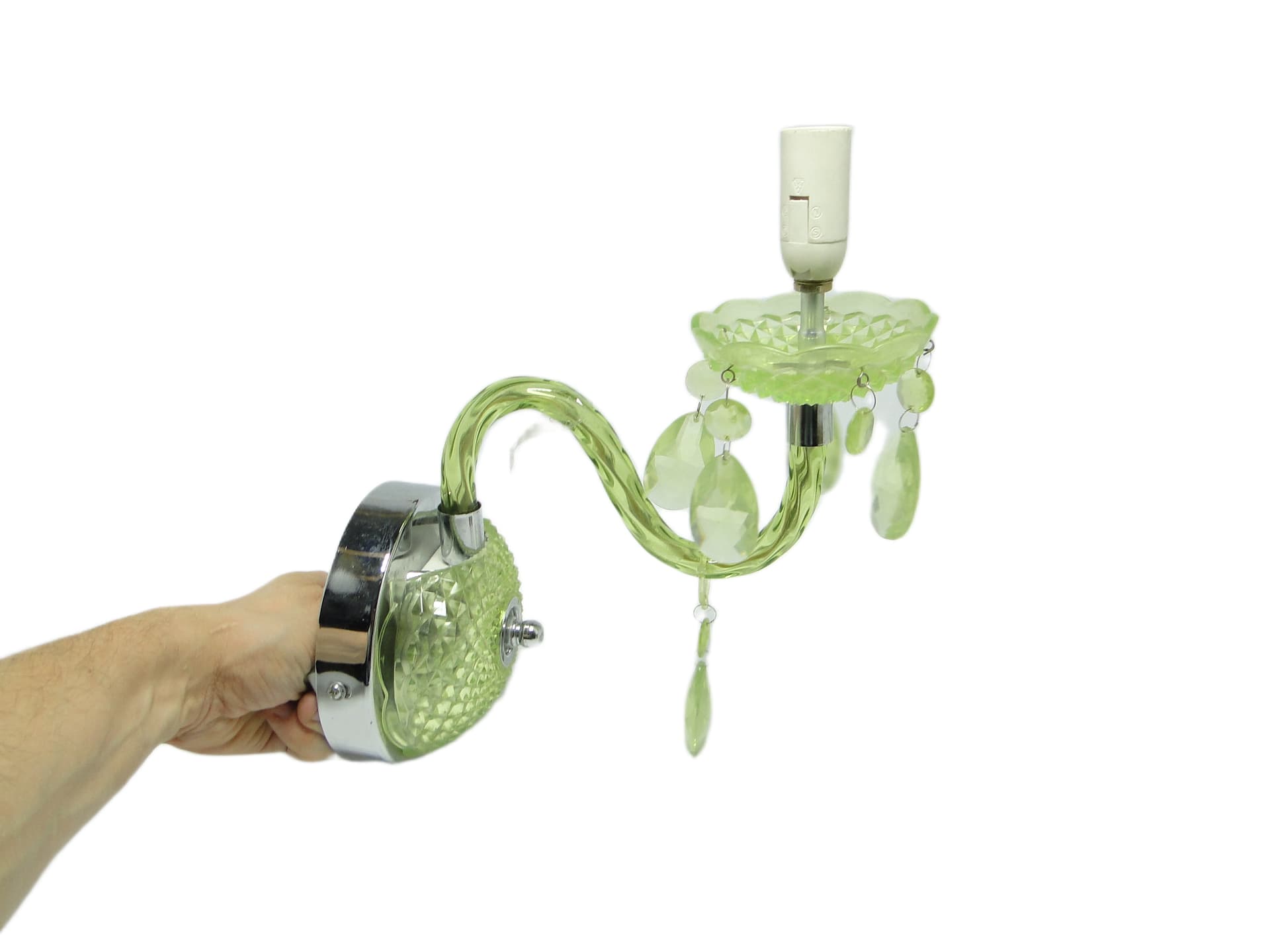 Kinkiet Postmodernizm, plastik turkusowy, Polska, lata 90. - 92180