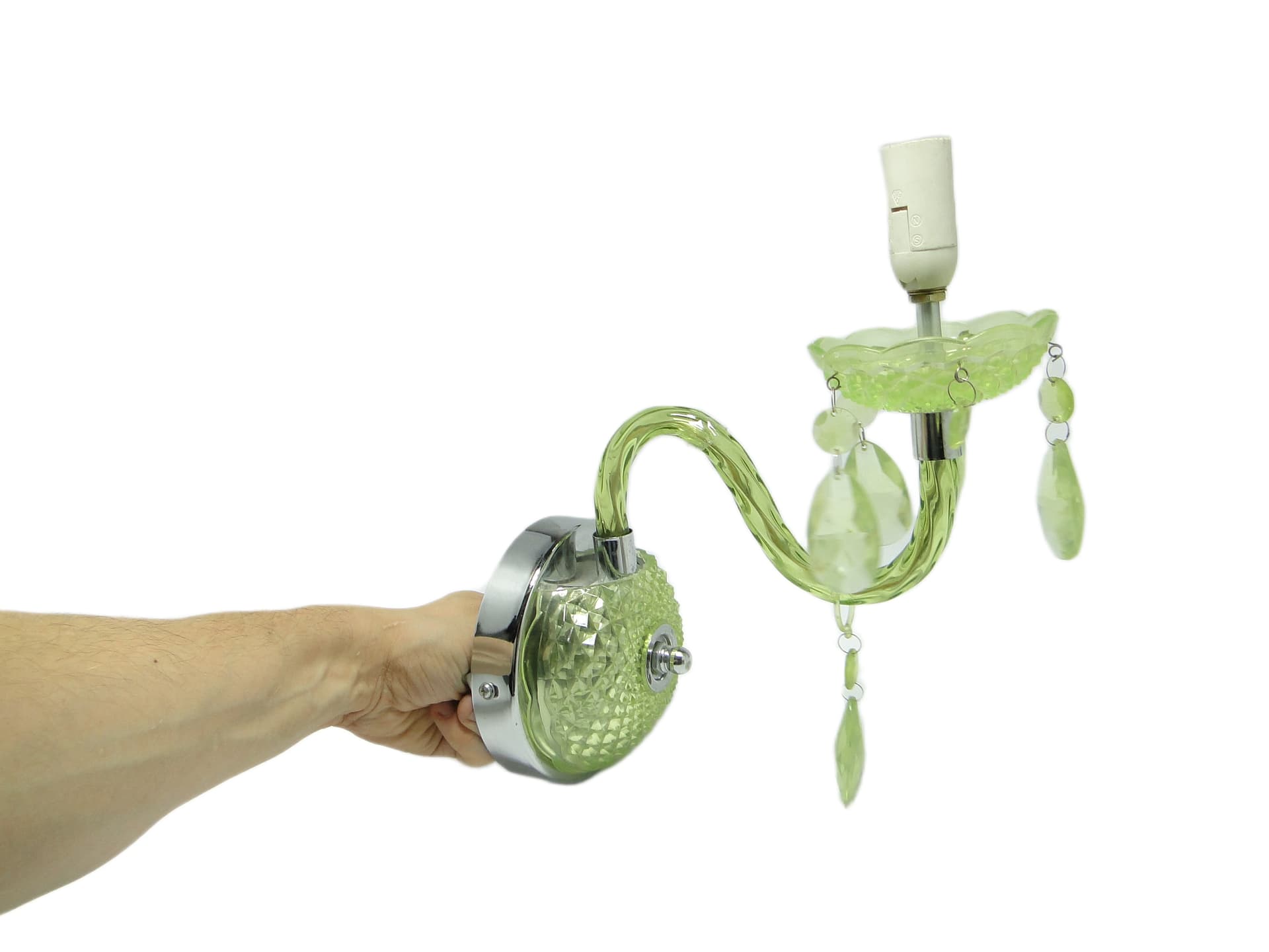 Kinkiet Postmodernizm, plastik turkusowy, Polska, lata 90. - 92181