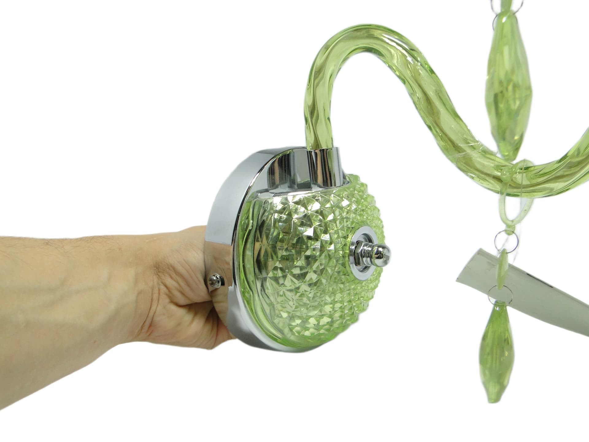 Kinkiet Postmodernizm, plastik turkusowy, Polska, lata 90. - 92175