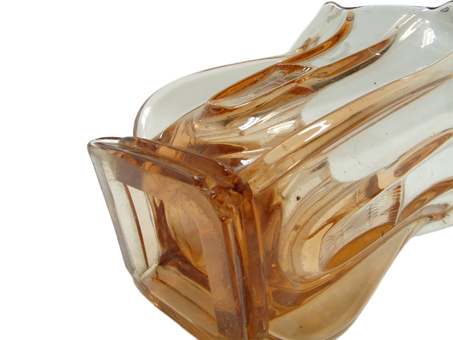 Wazon art déco, szkło różowe, Polska, lata 30. - 92199