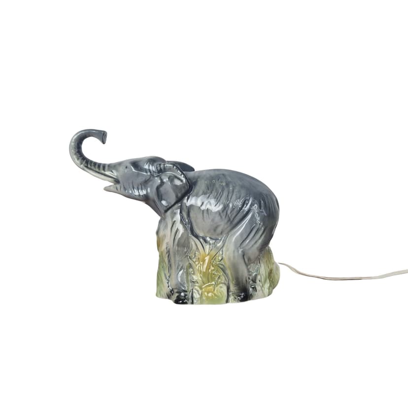 Porcelanowa lampka w kształcie słonia, Niemcy lata 60