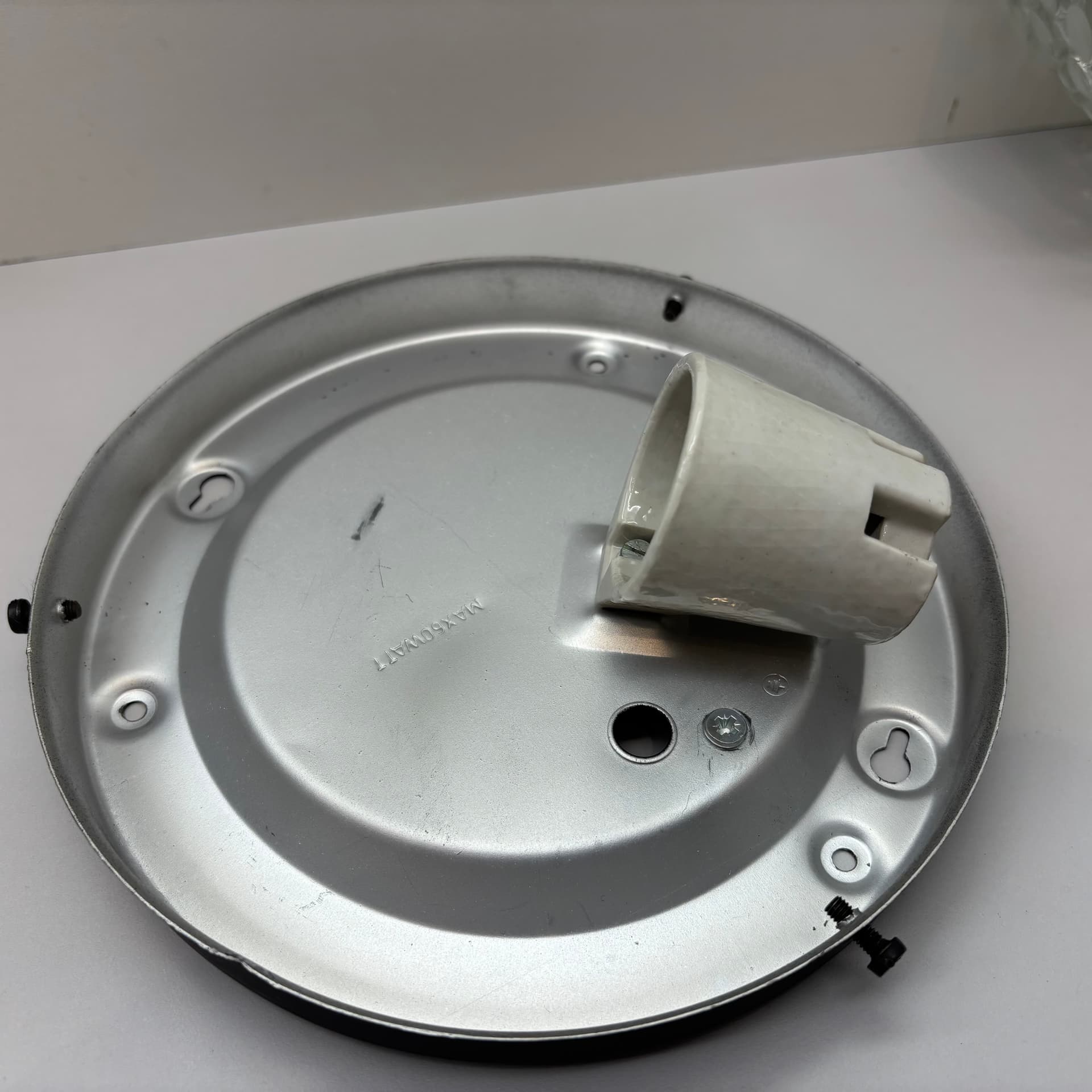 Wall Lamp Bubble, transparent glass, black metal, Germany, 1980s. - 92471